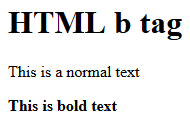 b element in html example - villagecoder.com