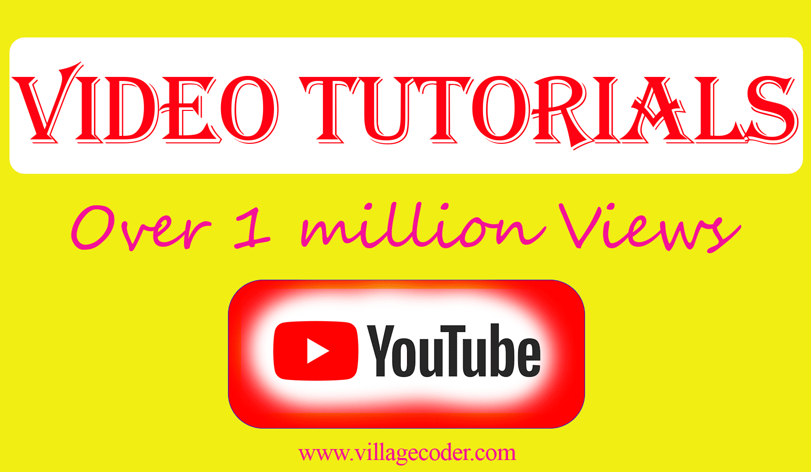 YouTube Video Tutorials on villagecoder.com