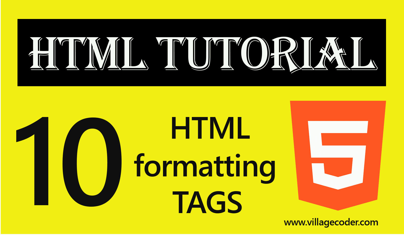 HTML - formatting tags
