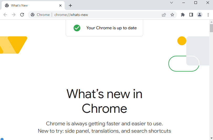 Chrome interface