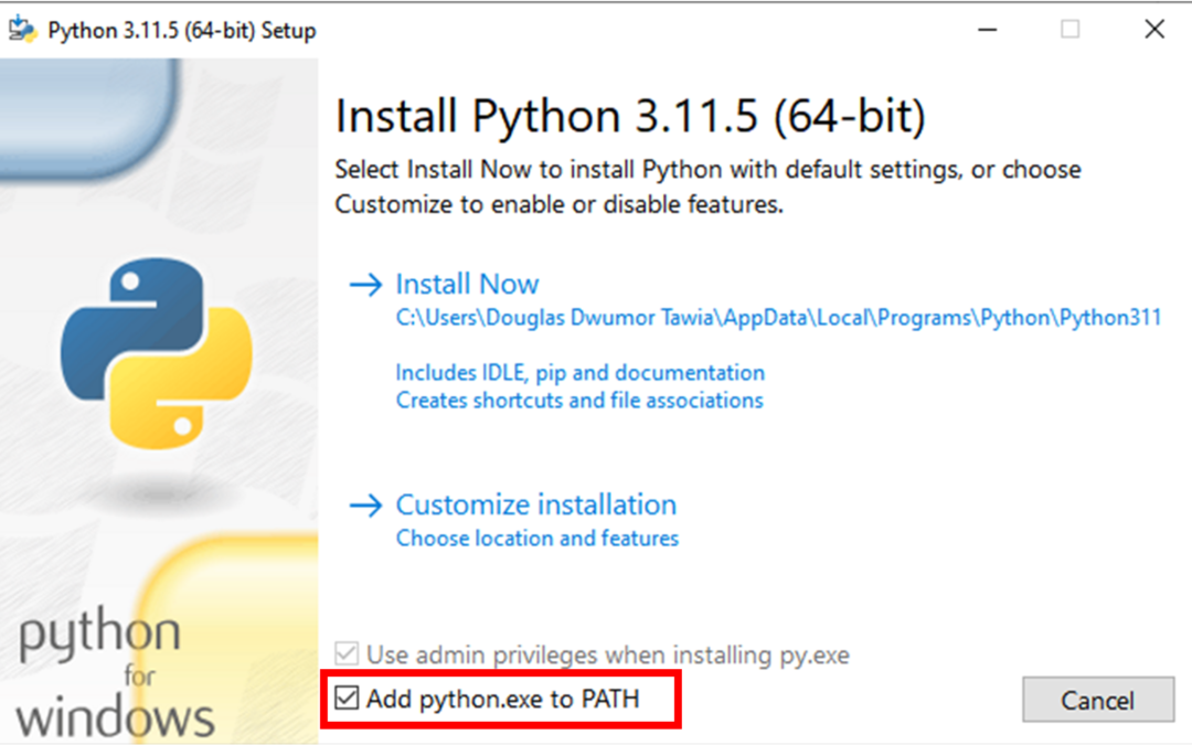 How to install Python language on Windows