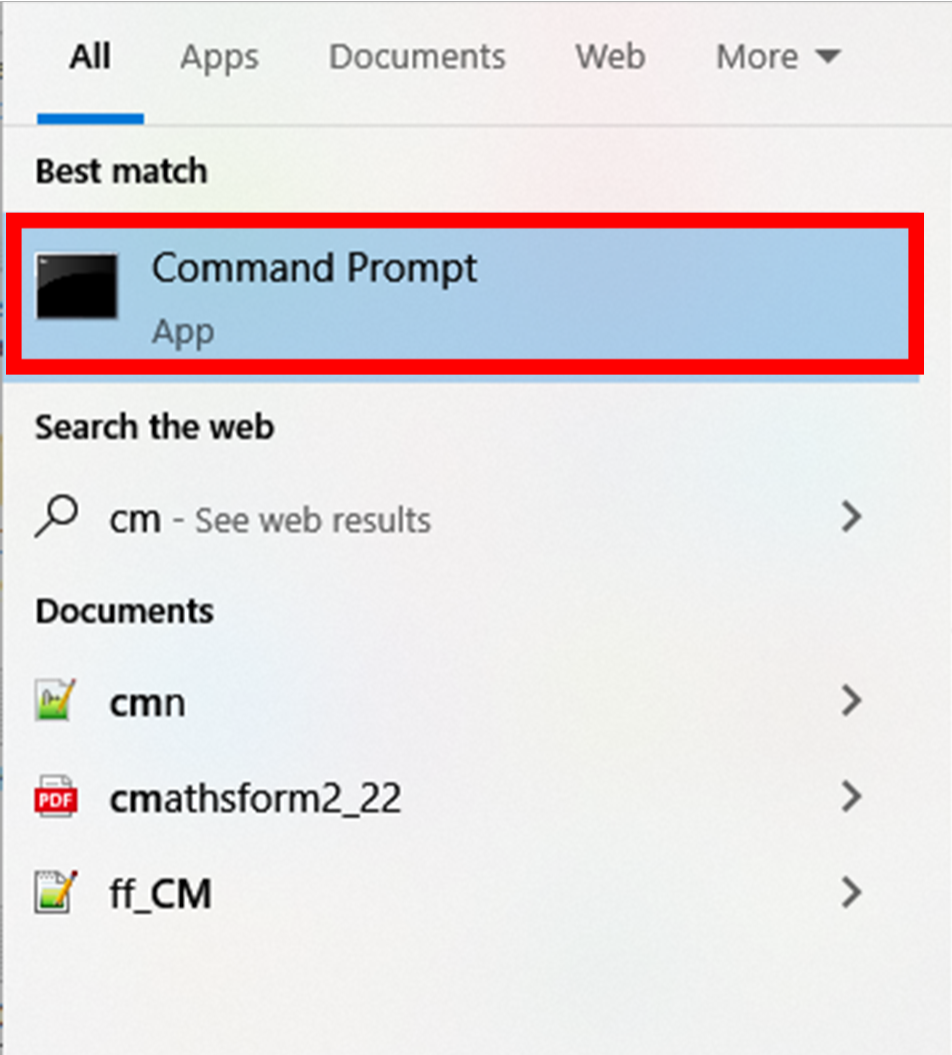 Windows command prompt